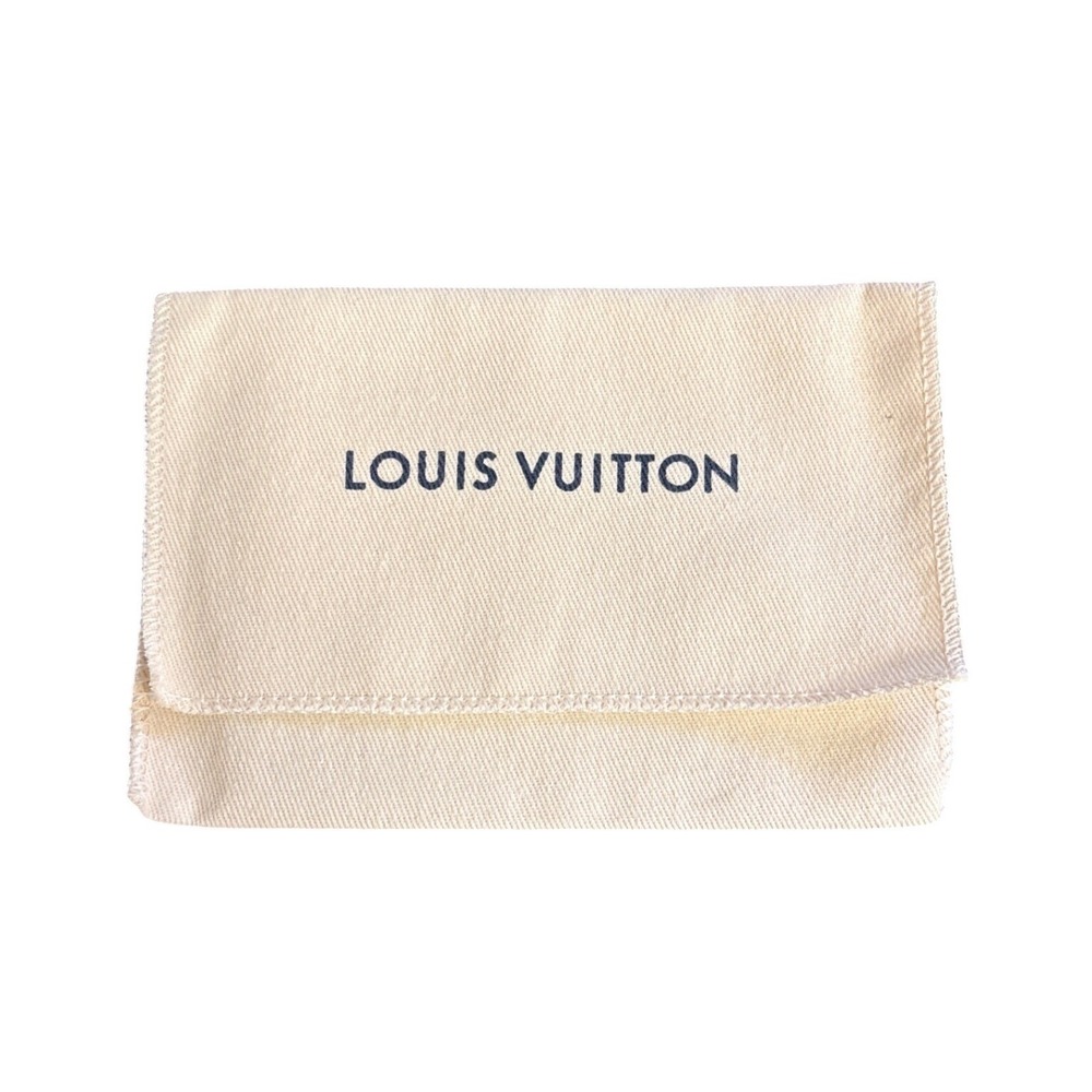 Louis Vuitton Dust Bag Small Wallet Size 4x6 Cream Cotton Pouch D21304